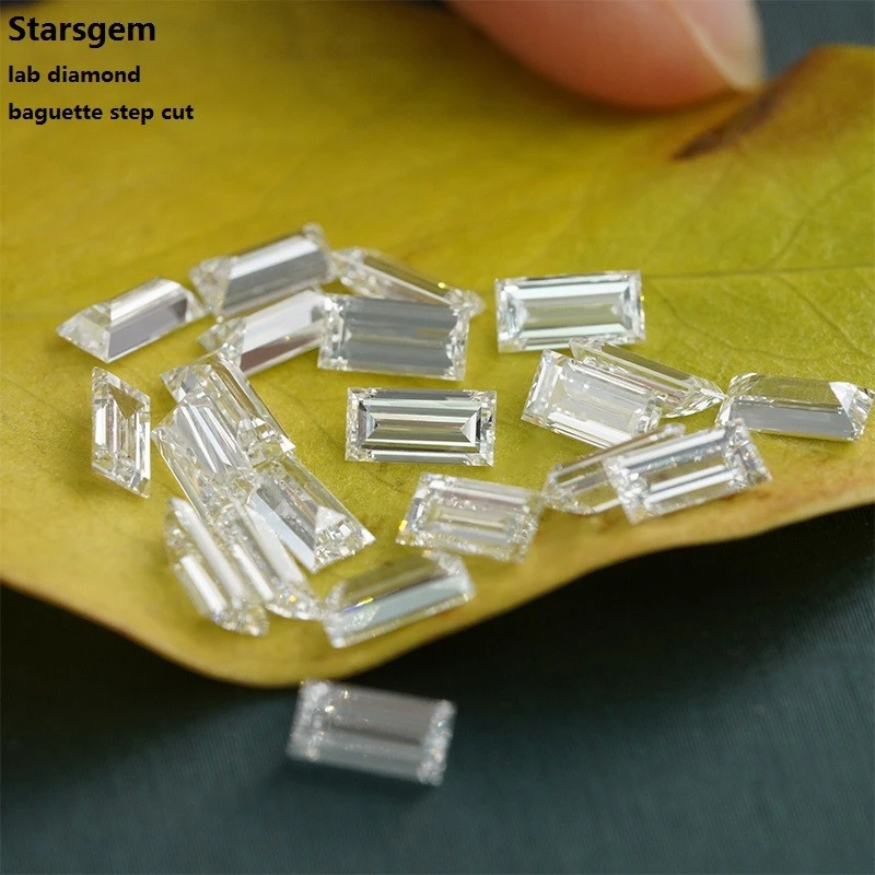 Lab Diamond Melee Baguette Step Cut Lab Diamond